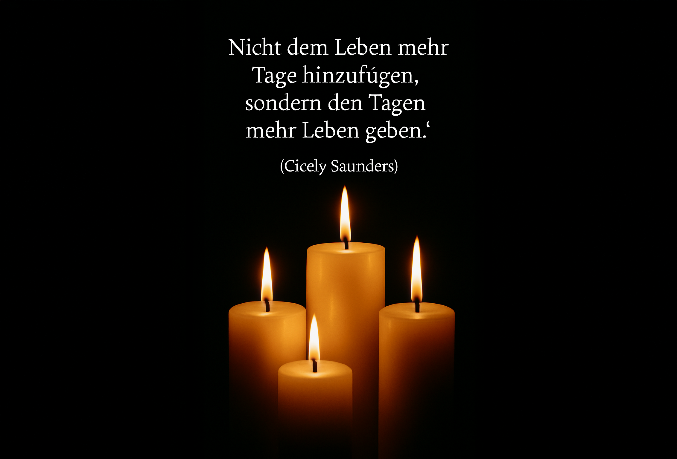 Zitat mit Kerzen